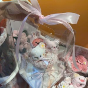 Giỏ hoa thú bông